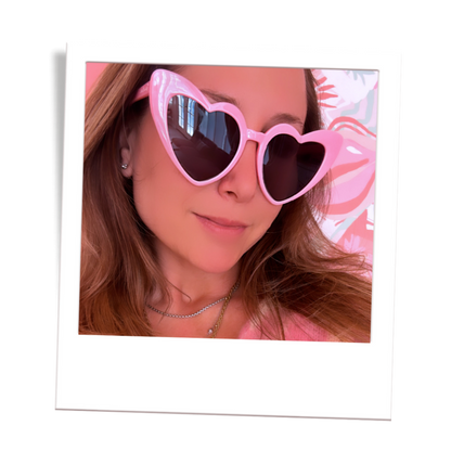 Pink Heart-Shaped Sunglasses