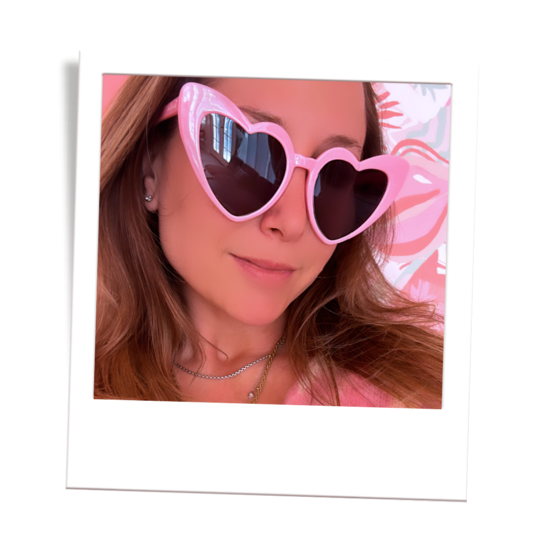 Pink Heart-Shaped Sunglasses