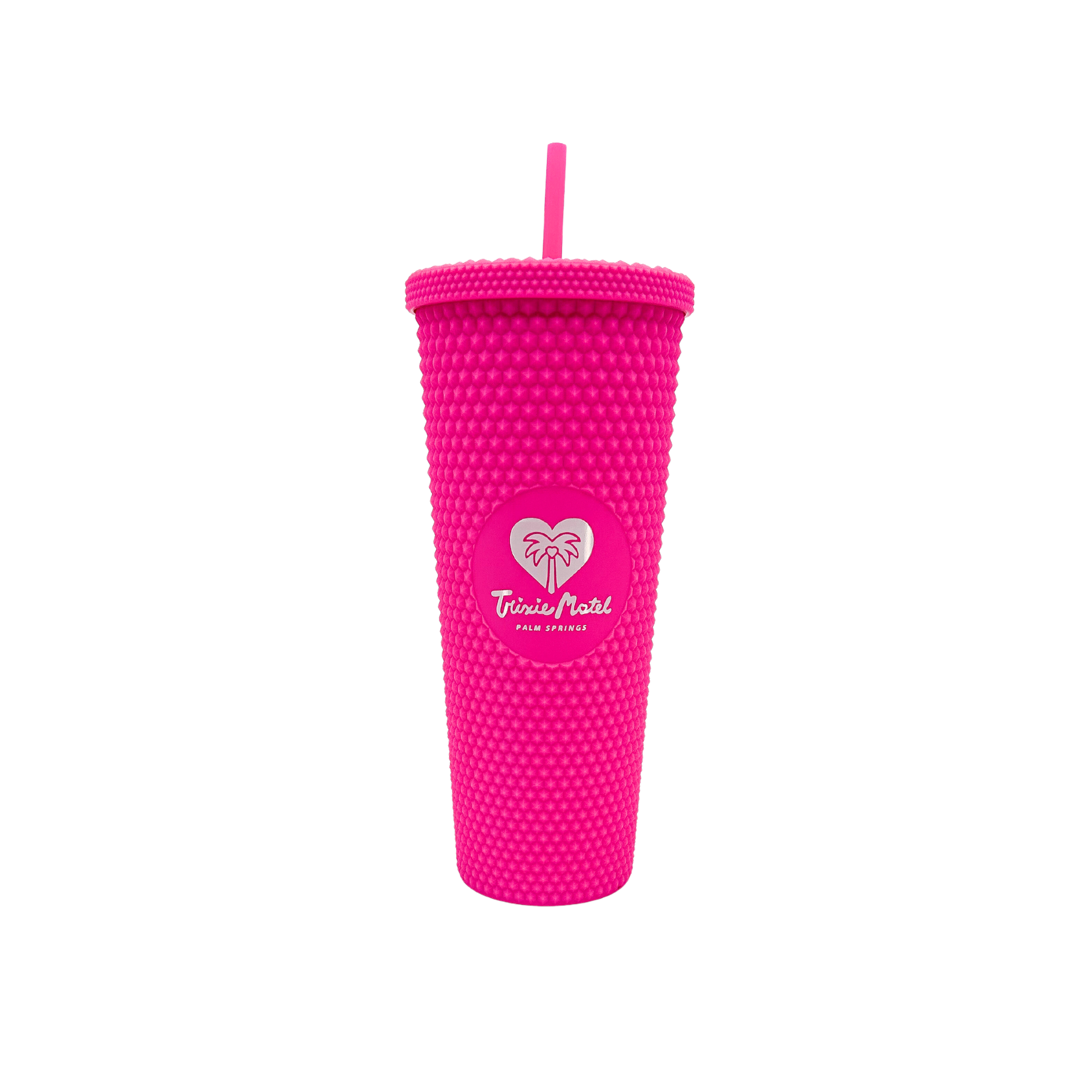 Hot Pink Studded Tumbler – Trixie Motel Gift Shop